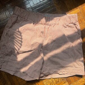 Everlane Gingham Women Shorts - Pink and White